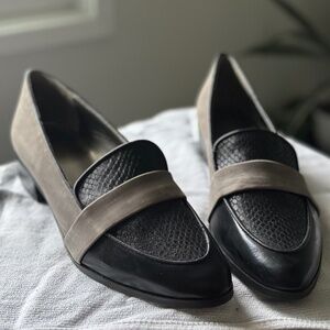 Gray and Black Suede/Leather Tahari Loafer